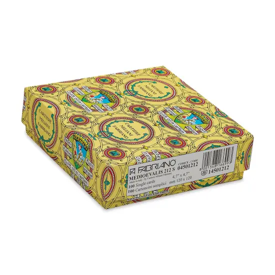 Fabriano Medioevalis Square Cards - 4-3/4" x 4-3/4", Single, Box of 100 {1}