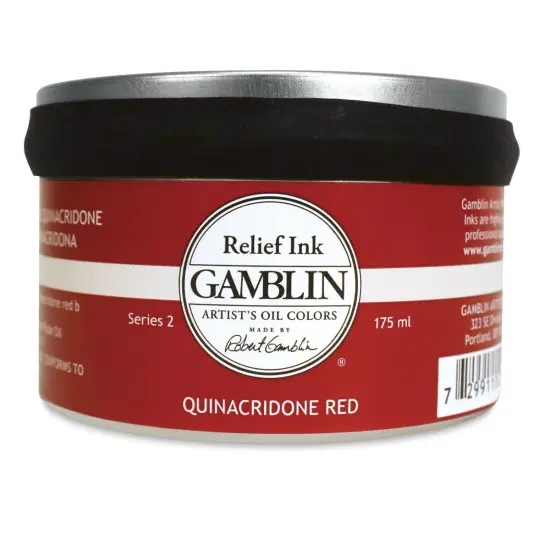 Gamblin Artist's Colors Relief Ink - Quinacridone Red, 175 ml {2}