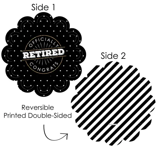 Big Dot of Happiness Happy Retirement - Retirement Party Round Table Decorations - Paper Chargers - Place Setting For 12 {4}