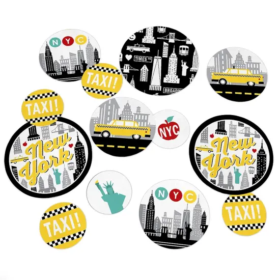 Big Dot of Happiness NYC Cityscape - New York City Party Giant Circle Confetti - Party Decorations - Large Confetti 27 Count {1}