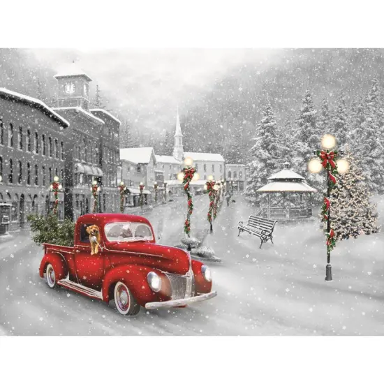 Vermont Christmas Holiday Ride Puzzle Art by Michael Shelton 24 x 18 550 Pieces {3}