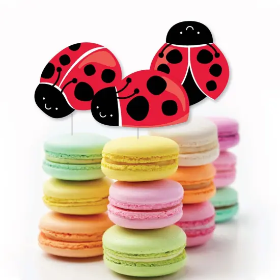 Big Dot of Happiness Happy Little Ladybug - DIY Shaped Baby Shower or Birthday Party Cut-Outs - 24 Count {3}
