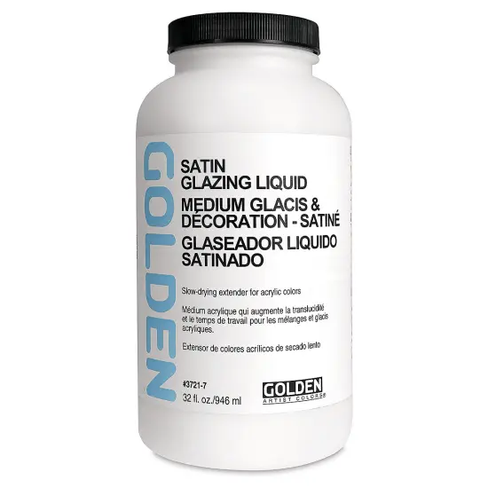 Golden Acrylic Glazing Liquid - Satin, 32 oz bottle {1}