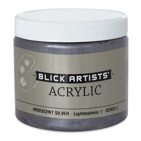 Blick Artists' Acrylic - Iridescent Silver, 16 oz jar {1}