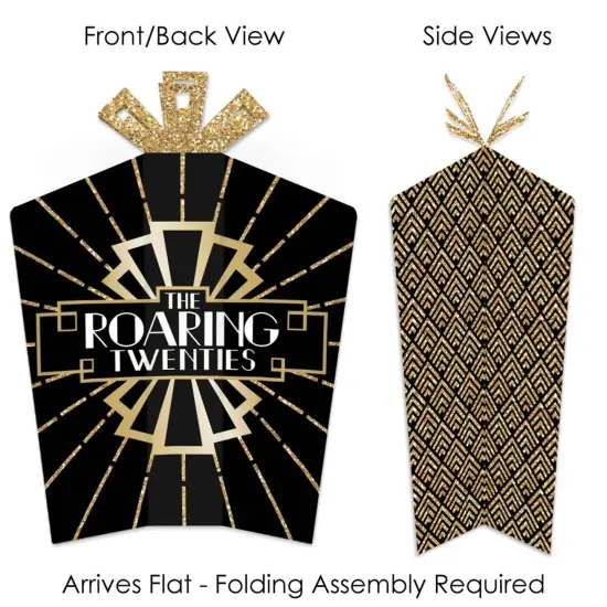 Big Dot of Happiness Roaring 20's - Table Decorations - 1920s Art Deco Jazz Party Fold and Flare Centerpieces - 10 Count {3}