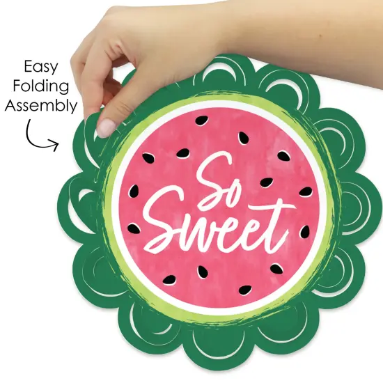 Big Dot of Happiness Sweet Watermelon - Fruit Party Round Table Decorations - Paper Chargers - Place Setting For 12 {6}