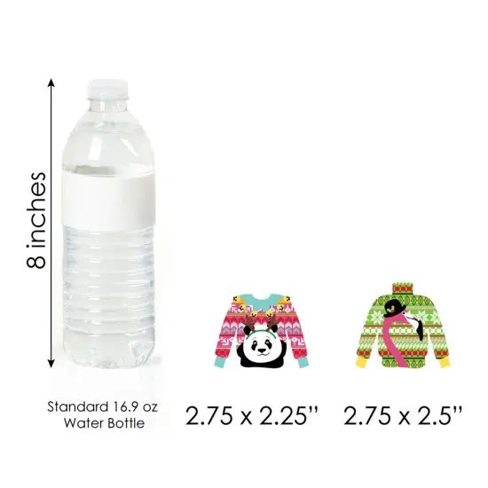 Big Dot of Happiness Wild and Ugly Sweater Party - Shaped Paper Holiday and Christmas Animals Party Cut-Outs - 24 Count {6}