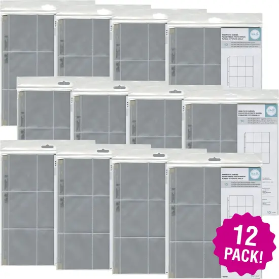 Multipack of 12 - We R Ring Photo Sleeves 8.5"X11" 10/Pkg-Baseball Card {1}