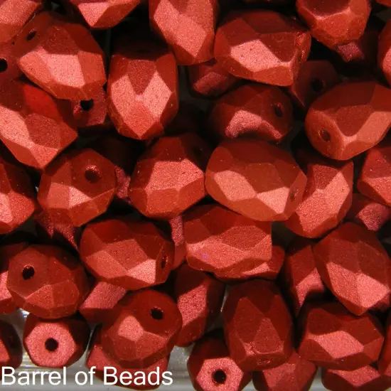 Baros Par Puca®, Czech glass bead, Red Metallic Matte, 10 grams {1}