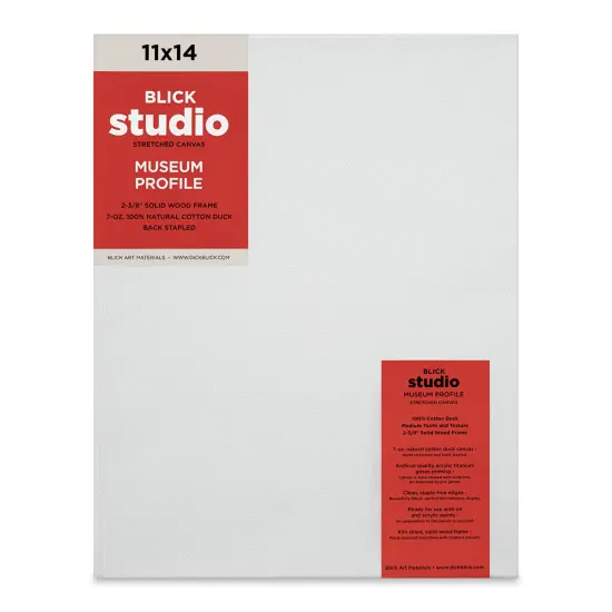 Blick Studio Stretched Cotton Canvas - Museum Profile, 11" x 14" {1}