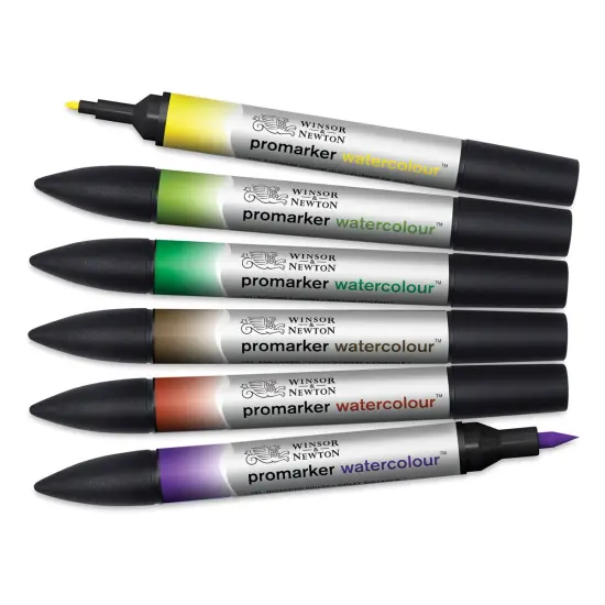 Winsor & Newton Promarker Watercolor Markers - Foliage Colors, Set of 6 {1}