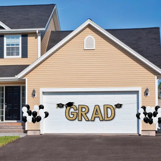 Big Dot of Happiness Tassel Worth The Hassle - Gold - Large Graduation Party Decorations - GRAD - Outdoor Letter Banner {3}