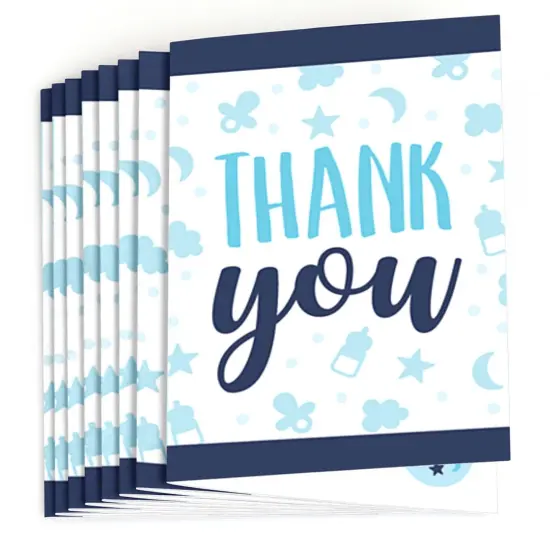 Big Dot of Happiness It's a Boy - Blue Baby Shower Thank You Cards (8 count) {3}
