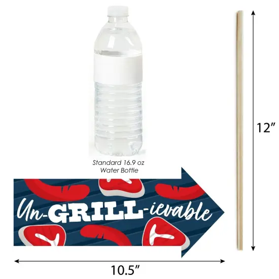 Big Dot of Happiness Funny Missed You BBQ - Backyard Summer Picnic Party Photo Booth Props Kit - 10 Piece {4}