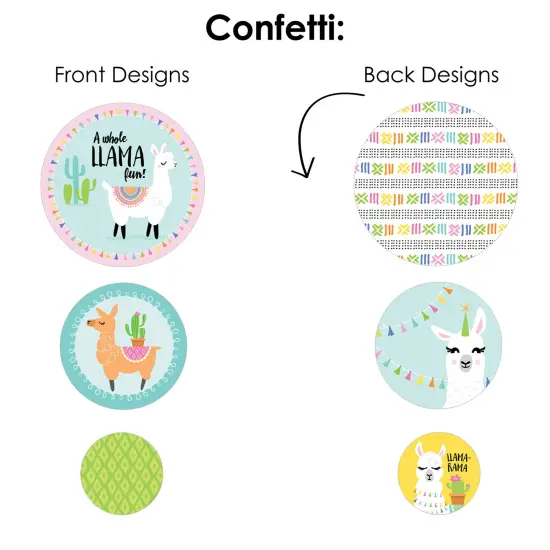 Big Dot of Happiness Whole Llama Fun - Llama Fiesta Baby Shower or Birthday Party Decor and Confetti - Terrific Table Centerpiece Kit - Set of 30 {7}