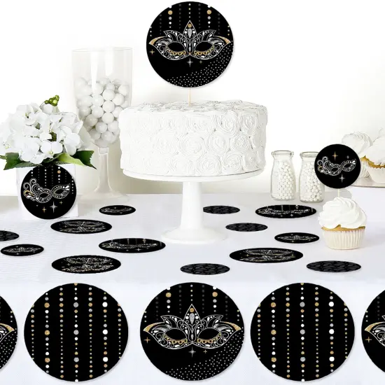 Big Dot of Happiness Masquerade - Mask Party Giant Circle Confetti - Party Decorations - Large Confetti 27 Count {6}