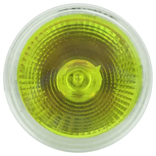 SUNLITE 50w 12v MR16 Narrow Spot 12deg. GU5.3 With Cover Guard Yellow Halogen Bulb {3}