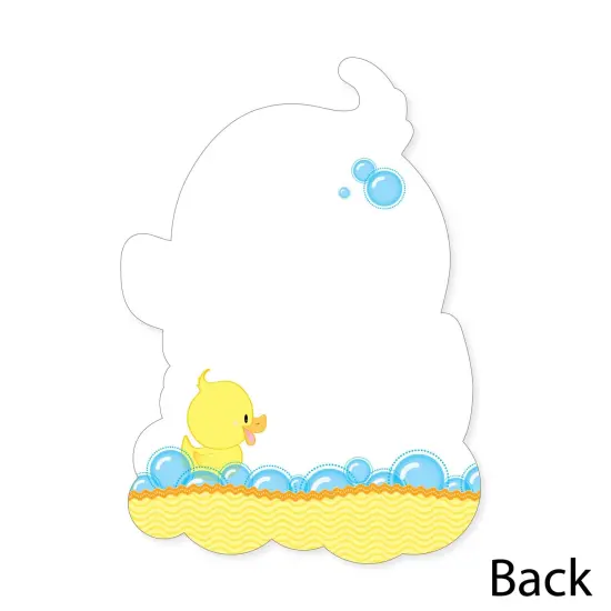 Big Dot of Happiness Ducky Duck - Shaped Thank You Cards - Baby Shower or Birthday Party Thank You Note Cards with Envelopes - Set of 12 {6}
