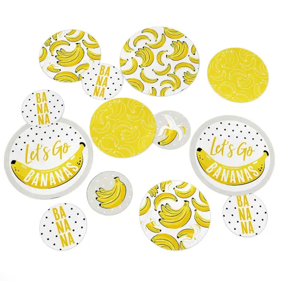 Big Dot of Happiness Let's Go Bananas - Tropical Party Giant Circle Confetti - Party Decorations - Large Confetti 27 Count {1}