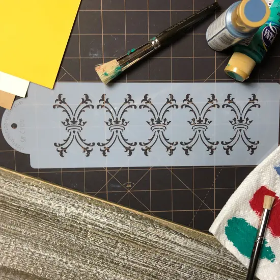 Royal Damask Cake Stencil Tier #2 | C709 by Designer Stencils | Cake Decorating Tools | {5}