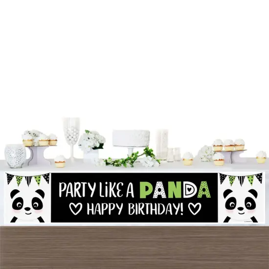 Big Dot of Happiness Party Like a Panda Bear - Happy Birthday Decorations Party Banner {4}