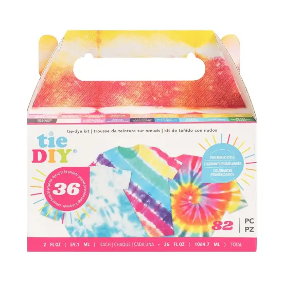 American Crafts Medium Tie Dye Kit 2oz 82/Pkg 18 ASSORTED COLORS 34003375 {4}