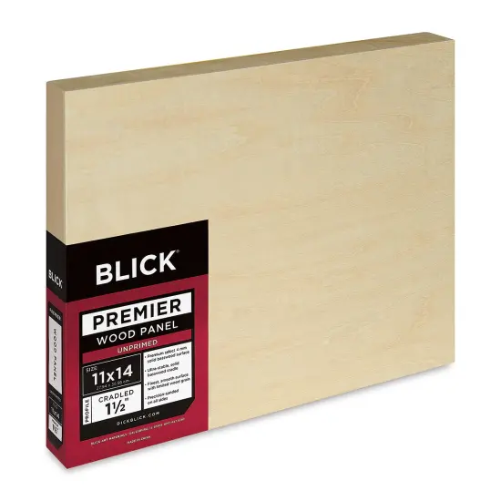 Blick Premier Wood Panel - 11" x 14", 1-1/2" Gallery Profile, Cradled {1}