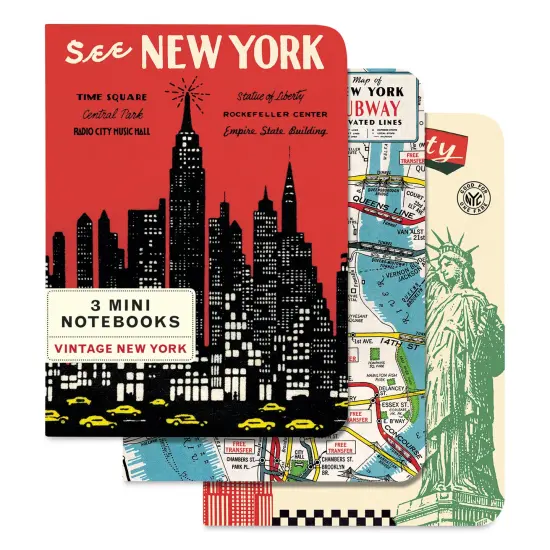 Cavallini Vintage New York Mini Notebooks - Pkg of 3 {1}