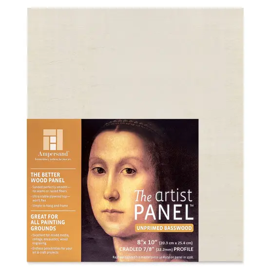 Ampersand Value Series Artist Wood Panel - 8" x 10", 7/8" Cradle {1}