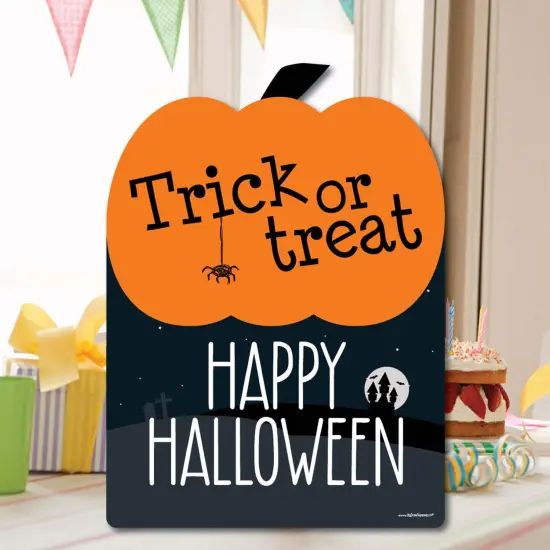 Big Dot of Happiness Trick or Treat - Outdoor Halloween Decorations - Happy Halloween Yard Sign - Welcome Yard Sign {7}
