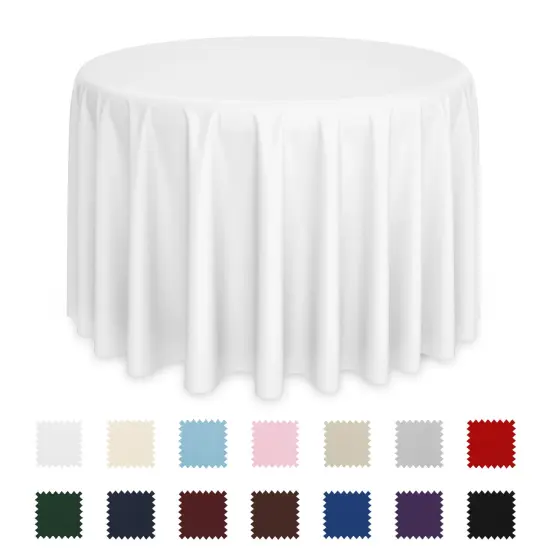 Lann's Linens - 10 Premium Round Tablecloths for Wedding / Banquet / Restaurant - Polyester Fabric Table Cloths {7}