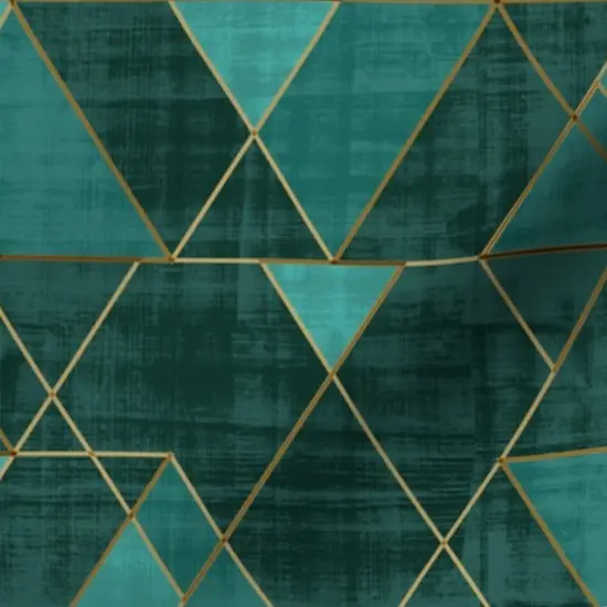 Various Fabrics by the Yard or Fat Quarter Geometric Modern Triangles Abstract Blue Green Gold Boho Glam Custom Printed Fabric by Spoonflower {7}