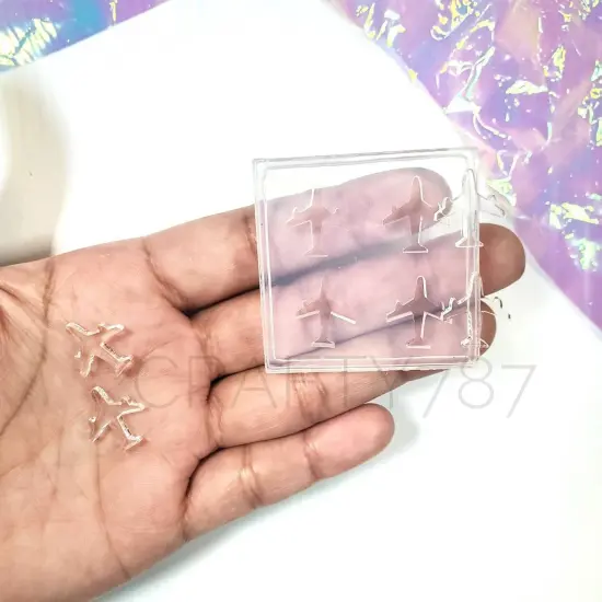 Airplane Avion Stud Earring Silicone Mold (B7) {1}