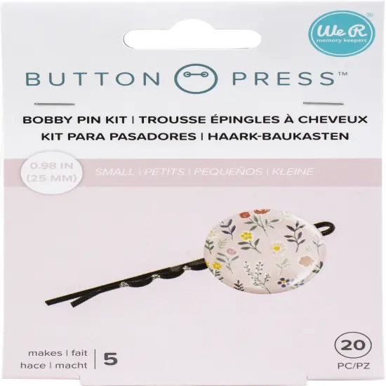 We R Button Press Bobby Pin Backers-Makes 5 {1}