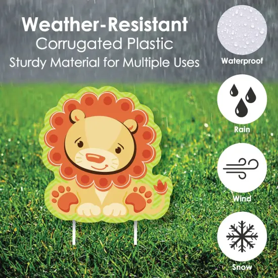 Big Dot of Happiness Funfari - Fun Safari Jungle - Yard Sign & Outdoor Lawn Decorations - Baby Shower or Birthday Party Yard Signs - Set of 8 {4}