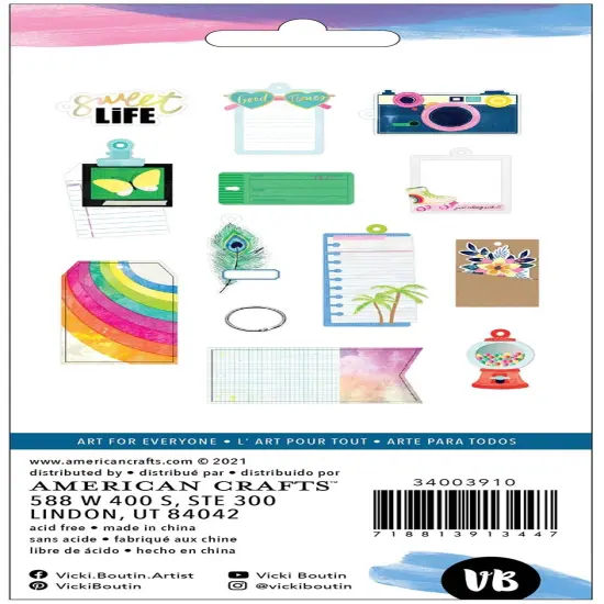 Vicki Boutin Sweet Rush Tag Mini Journal 13/Pkg-Die-Cut Tags W/Ring {2}