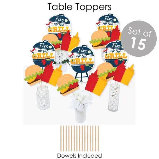 Big Dot of Happiness Fire Up the Grill - Summer BBQ Picnic Party Supplies - Banner Decoration Kit - Fundle Bundle {7}