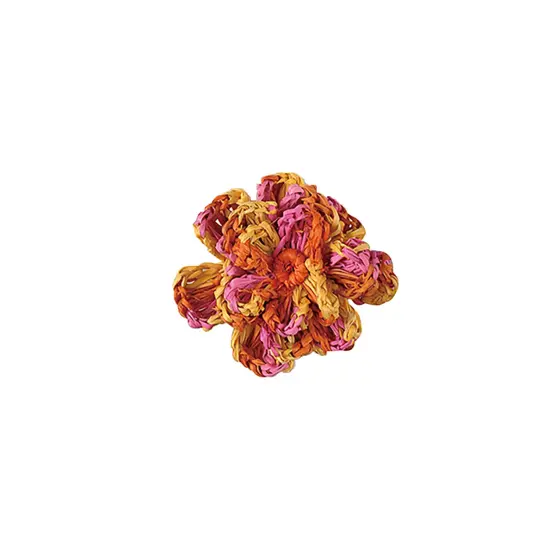 Coral/Orange Crochet Napkin Ring Set of 6 {3}