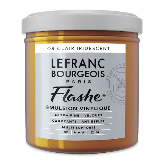 Lefranc & Bourgeois Flashe Vinyl Paint - Iridescent Light Gold, 125 ml jar {2}