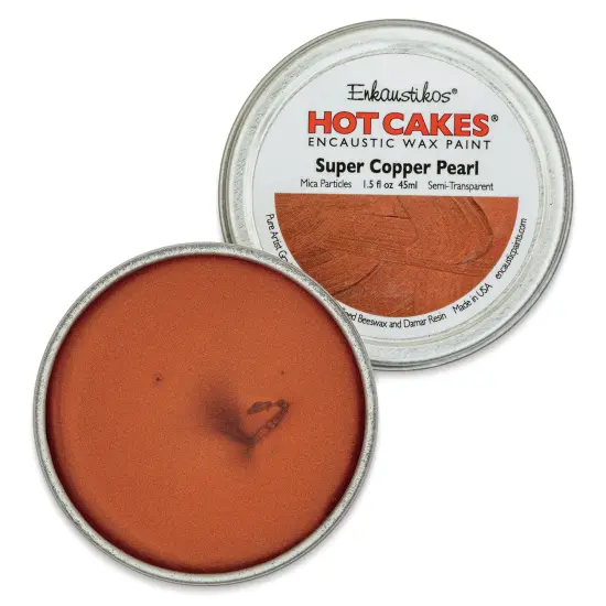 Enkaustikos Hot Cakes Encaustic Paint - Super Copper Pearl, 45 ml tin {1}