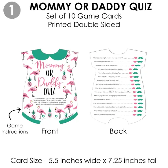 Big Dot of Happiness Pink Flamingo - Party Like a Pineapple - 4 Tropical Summer Party Games - 10 Cards Each - Gamerific Bundle {6}