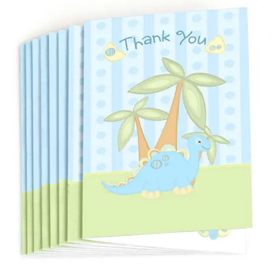 Big Dot of Happiness Baby Dinosaur - Baby Shower or Birthday Party Thank You Cards (8 count) {3}