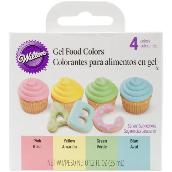 Wilton Gel Food Colors .3oz 4/Pkg-Pastel {1}