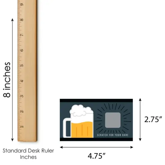 Big Dot of Happiness Cheers and Beers Happy Birthday - Birthday Party Game Scratch Off Dare Cards - 22 Count {7}