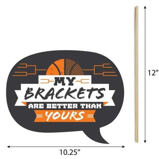 Big Dot of Happiness Basketball - Let the Madness Begin - College Basketball Party Photo Booth Props Kit - 20 Count {7}