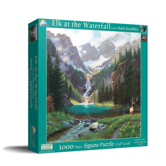 Sunsout Elk at the Waterfall 1000 pc Jigsaw Puzzle 52982 {3}