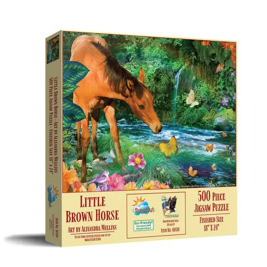 Sunsout Little Brown Horse 500 pc Jigsaw Puzzle 48450 {3}
