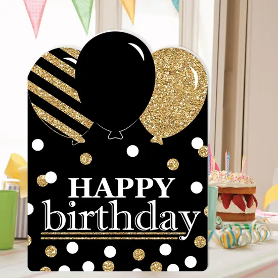 Big Dot of Happiness Adult Happy Birthday - Gold - Happy Birthday Giant Greeting Card - Big Shaped Jumborific Card {3}