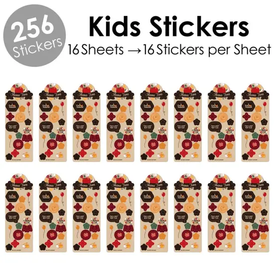 Big Dot of Happiness Rosh Hashanah - New Year Favor Kids Stickers - 16 Sheets - 256 Stickers {3}