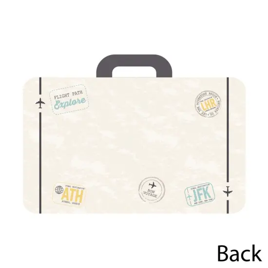 Big Dot of Happiness World Awaits - Shaped Thank You Cards - Travel Themed Party Thank You Note Cards with Envelopes - Set of 12 {6}